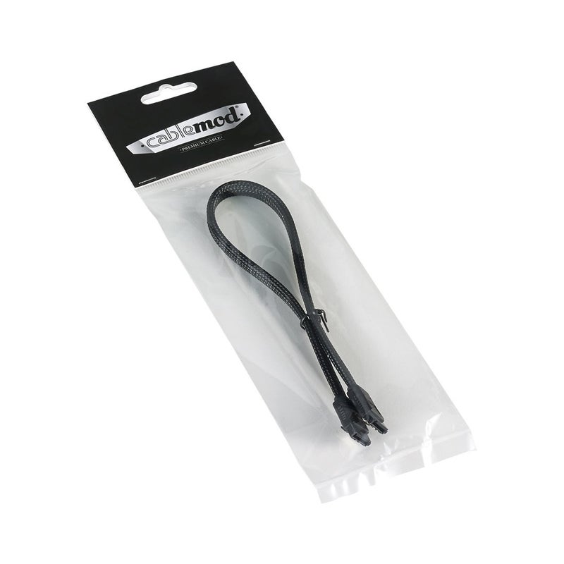 CableMod ModMesh Sleeved SATA 3 Cable (Black, 60cm) - Image 3